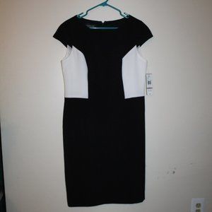 Black Label Evan Picone Black Career Dress NWT 12